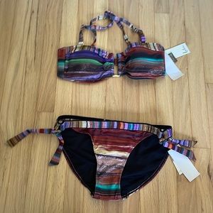 Leilani NWT bathing suit two piece multicolored size 8